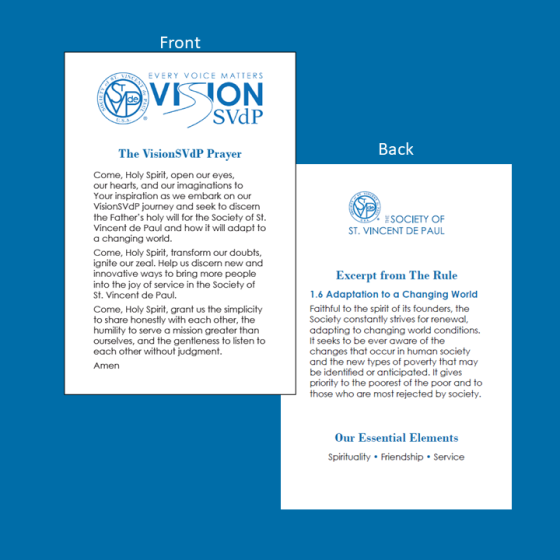 VISION SVDP Prayer Cards – English - SVDP USA